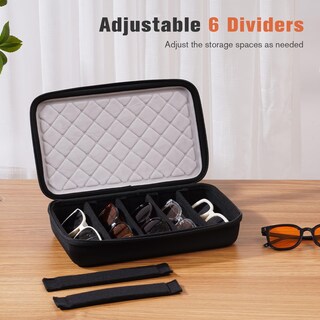 Foto 3 | Foto 3 | Organizador De Gafas De Sol Procase Hard Shell Travel, Gris, 7 Ranuras - Venta Internacional.