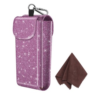 Foto 1 | Foto 1 | Funda Doble Para Gafas Fintie Portátil De Piel Vegana, Color Morado - Venta Internacional.