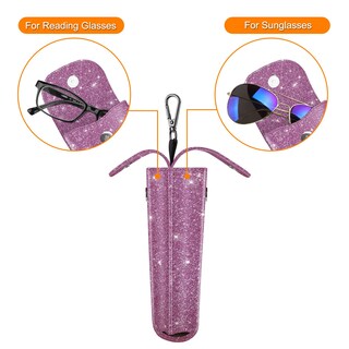 Foto 4 | Foto 4 | Funda Doble Para Gafas Fintie Portátil De Piel Vegana, Color Morado - Venta Internacional.