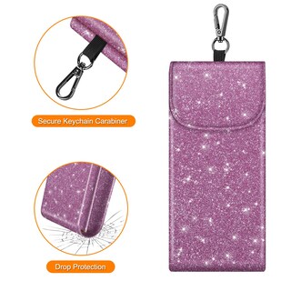 Foto 5 | Foto 5 | Funda Doble Para Gafas Fintie Portátil De Piel Vegana, Color Morado - Venta Internacional.