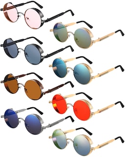 Foto 1 | Foto 1 | Gafas De Sol Steampunk Coume Retro Góticas Con Montura Redonda De Metal - Venta Internacional.