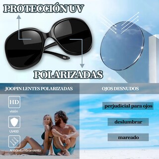 Foto 4 | Foto 4 | Lentes De Sol Mujer Polarizados Dama Grandes Uv400 Eo Safe Imports Esi-19746 Multicolor