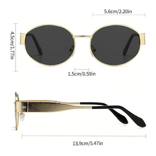 Foto 3 | Foto 3 | Lentes De Sol Con Marco De Metal Eo Safe Imports Esi-19708 Dorado
