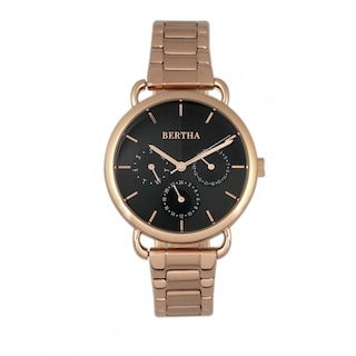 Foto 1 | Foto 1 | Reloj Bertha Emily - Brazalete De Piel De Madreperla Oro Rosa Y Verde