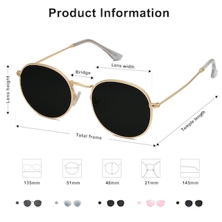 Foto 5 | Foto 5 | Gafas De Sol Sojos Small Round Polarized Para Mujer Y Hombre - Venta Internacional.