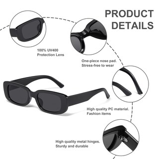 Foto 6 | Foto 6 | Gafas De Sol Jaspin Rectangle Y2k Retro 90s Uv400 Para Mujeres Y Hombres - Venta Internacional.