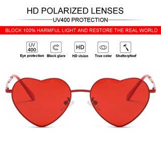 Foto 2 | Foto 2 | Gafas De Sol Jovakit Polarized Heart Para Mujer Con Montura Metálica - Venta Internacional.