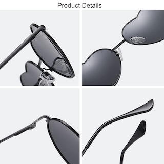 Foto 6 | Foto 6 | Gafas De Sol Jovakit Polarized Heart Para Mujer Con Montura Metálica - Venta Internacional.