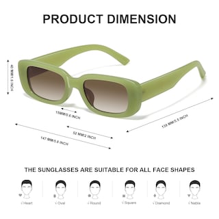 Foto 4 | Foto 4 | Gafas De Sol Jaspin Y2k Rectangle Para Mujer Y Hombre Uv400 Retro - Venta Internacional.