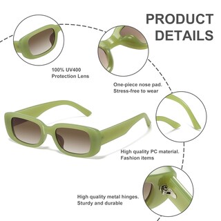 Foto 6 | Foto 6 | Gafas De Sol Jaspin Y2k Rectangle Para Mujer Y Hombre Uv400 Retro - Venta Internacional.