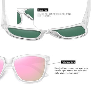 Foto 5 | Foto 5 | Gafas De Sol Meetsun Classic Retro Style Uv400 Polarizadas Rosa - Venta Internacional.