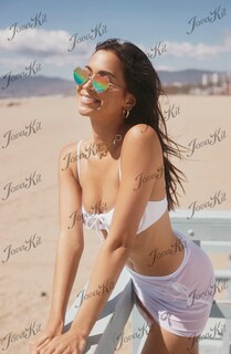 Foto 5 | Foto 5 | Gafas De Sol Jovakit Polarized Heart Para Mujer Con Montura Dorada - Venta Internacional.