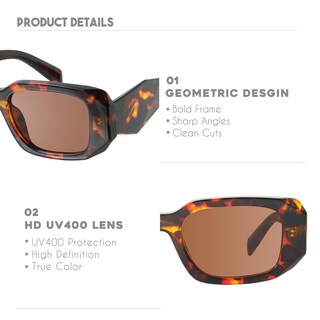 Foto 4 | Foto 4 | Gafas De Sol Mosanana Trendy Rectangle Para Mujer Y Hombre Uv400 - Venta Internacional.