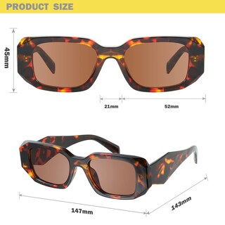 Foto 5 | Foto 5 | Gafas De Sol Mosanana Trendy Rectangle Para Mujer Y Hombre Uv400 - Venta Internacional.