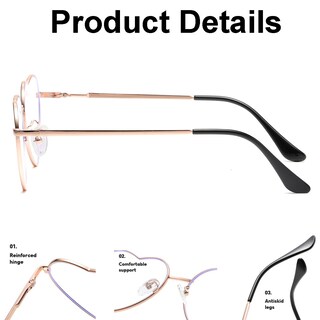 Foto 6 | Foto 6 | Gafas De Sol Jovakit Polarized Heart Para Mujer Con Montura En Oro Rosa - Venta Internacional.