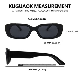 Foto 7 | Foto 7 | Gafas De Sol Kuguaok Retro Rectangulares Uv400 Para Mujer Y Hombre Paquete De 4 - Venta Internacional.
