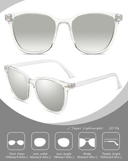 Foto 3 | Foto 3 | Gafas De Sol Myiaur Polarizadas Cuadradas Con Espejo Para Mujer - Venta Internacional.