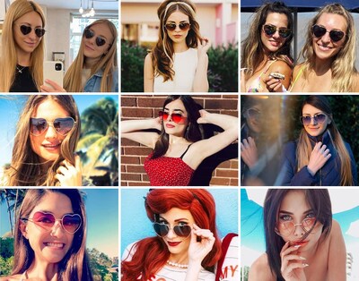 Foto 6 | Foto 6 | Gafas De Sol Jovakit Polarized Heart Para Mujer Negro/gris - Venta Internacional.