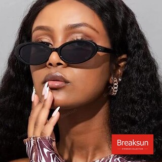 Foto 3 | Foto 3 | Gafas De Sol Breaksun Retro Oval 90s Vintage Uv400 Para Mujeres Y Hombres - Venta Internacional.