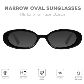 Foto 2 | Foto 2 | Gafas De Sol Mosanana Retro Oval Black Para Mujer Uv400 Ms52360 - Venta Internacional.