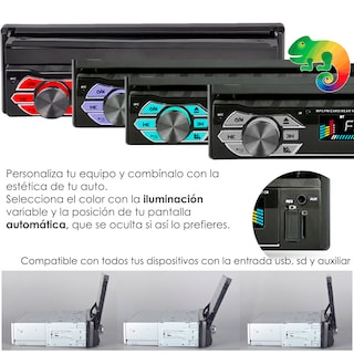 Foto 5 | Foto 5 | Autoestereo Vak 1703 Motorizado 7 MP5 Bluetooth USB Mirrorlink SD
