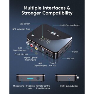 Foto 5 | Foto 5 | Transmisor-receptor, Adaptador Bluetooth, Convertidor Óptico - Venta Internacional.