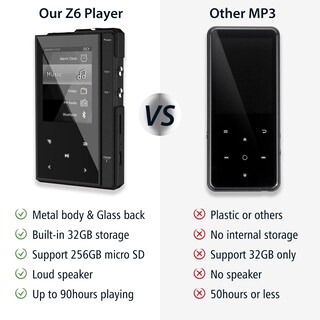 Foto 2 | Foto 2 | Reproductor Mp3 Phinistec Z6 de 96 gb con Bluetooth 5.0 y Batería de 90 h - Venta Internacional