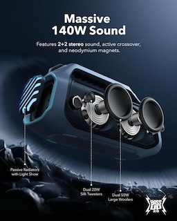 Foto 3 | Foto 3 | Altavoz Exterior Soundcore Boom 2 Plus 140w Ipx7 Impermeable - Venta Internacional.