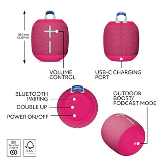 Foto 5 | Foto 5 | Altavoz Bluetooth Ultimate Ears Wonderboom 4 Rosa - Venta Internacional.