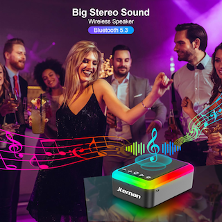 Foto 2 | Foto 2 | Soporte Para Teléfono Celular Con Altavoz Bluetooth Jteman Con Color Negro Claro - Venta Internacional.