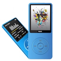 Reproductor Mp3 Dyzeryk Con Tarjeta Micro Sd De 16 Gb, Pantalla De 1,8 Pulgadas, Azul - Venta Internacional.