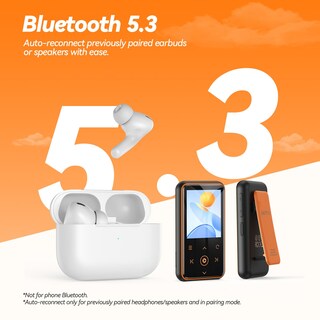 Foto 4 | Foto 4 | Reproductor Mp3 Agptek M2 De 64 Gb Con Clip, Bluetooth 5.3 De 1,8 Pulgadas, Naranja - Venta Internacional.