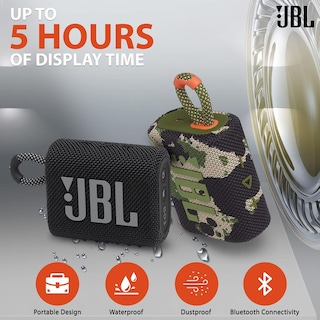 Foto 5 | Foto 5 | Altavoz Bluetooth JBL Go 3 Impermeable a Prueba de Polvo Camuflaje - Venta Internacional