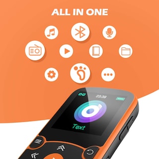 Foto 2 | Foto 2 | Reproductor Mp3 Agptek 32gb Con Clip Bluetooth 5.0 Naranja - Venta Internacional.