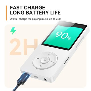 Foto 6 | Foto 6 | Reproductor Mp3 Agptek A02 Bluetooth 5.3 1.8 Pulgadas 64gb Blanco - Venta Internacional.