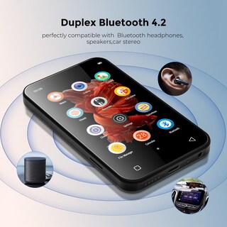 Foto 2 | Foto 2 | Reproductor Mp3 Timmkoo 72gb Con Pantalla Táctil Bluetooth 4.0 Negro - Venta Internacional.