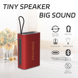 Foto 3 | Foto 3 | Altavoz Bluetooth Peicheng Portátil Impermeable Con Luces Rgb - Venta Internacional.
