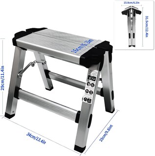 Foto 3 | Foto 3 | Escalera Taburete plegable Generic Mod.B08L995FWY color Plata