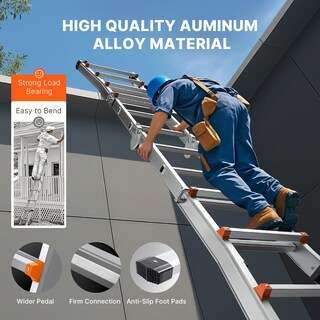 Foto 6 | Foto 6 | Escalera Telescópica Con Marco Tipo A Vevor, 13 Pies, Compacta, Aluminio, 330 Libras - Venta Internacional.