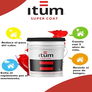 Foto 3 | Foto 3 | Impermeabilizante Acrilico Itum Super Coat 3 Años 3.8 Lt