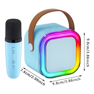 Foto 4 | Foto 4 | Bocina Bluetooth 10w Karaoke Con 1 Micrófono Inalámbrico Usb Fm Aux Microsd