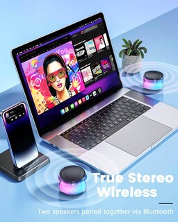 Foto 6 | Foto 6 | Altavoz Bluetooth Lenrue Portátil Con Luces De Colores (2 Unidades) - Venta Internacional.