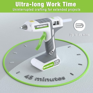 Foto 2 | Foto 2 | Pistola De Pegamento Termofusible Inalámbrica Workpro 12 V Recargable Blanca - Venta Internacional.