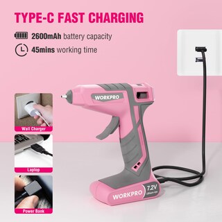 Foto 4 | Foto 4 | Pistola Inalámbrica De Pegamento Caliente Workpro De 7,2 V, Doble Temperatura, Con 50 Barras De Pegamento - Venta Internacional.