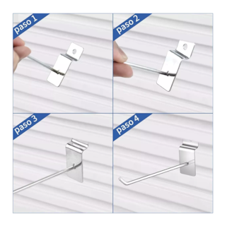 Foto 3 | Foto 3 | Gancho Blister para Panel Ranurado 10 cm 100 Piezas