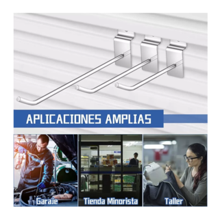 Foto 4 | Foto 4 | Gancho Blister para Panel Ranurado 10 cm 100 Piezas