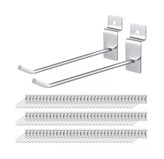 Foto 1 | Foto 1 | Gancho Blister para Panel Ranurado 10 cm 100 Piezas