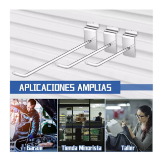 Foto 4 | Foto 4 | Gancho Blister para Panel Ranurado 10 cm 100 Piezas