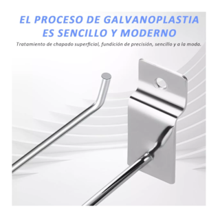 Foto 3 | Foto 3 | Gancho Blister para Panel Ranurado 5cm 60 Piezas