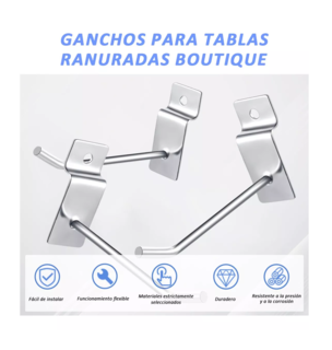 Foto 4 | Foto 4 | Gancho Blister para Panel Ranurado 20 cm 30 Piezas